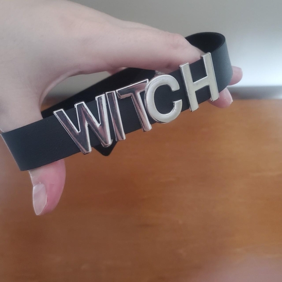 Spencer's Silver and Black Witch Necklace - Picture 8 of 8